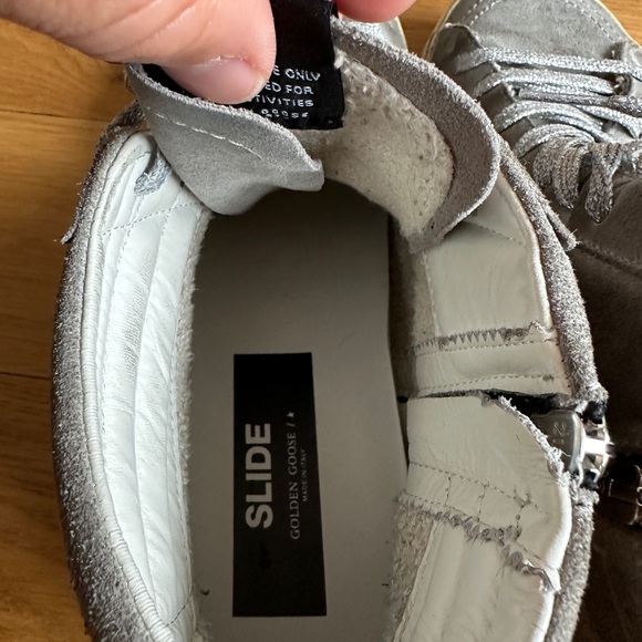 Golden Goose Men’s Slide size 46 Gray and Silver - Picture 4 of 6